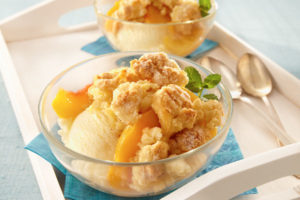 peaches & cream cobbler