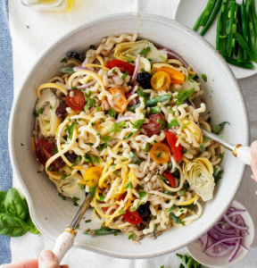 Almond Breeze Sunny Creamy Tahini Pasta Salad