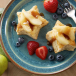 Star Shortcakes with Caramel Pears