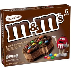 M&M Chocolate Ice Cream Sandwiches