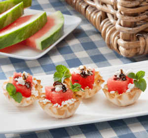 Athens Watermelon Feta Phyllo Cups