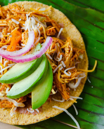 Mama Latina Chicken Pibil Tostadas