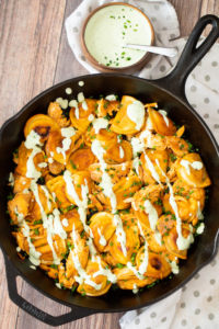 Mrs Ts Buffalo Chicken Pierogy Skillet