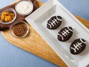 Silk Chocolate Pumpkin Football Brownies