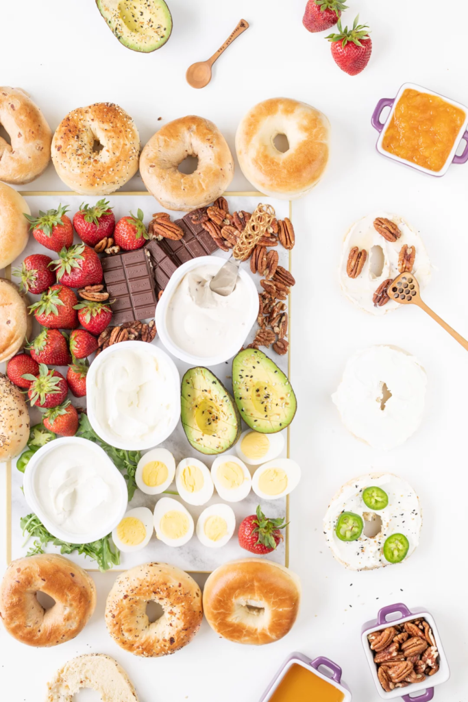 Dawn Sweet and Savory Bagel Board