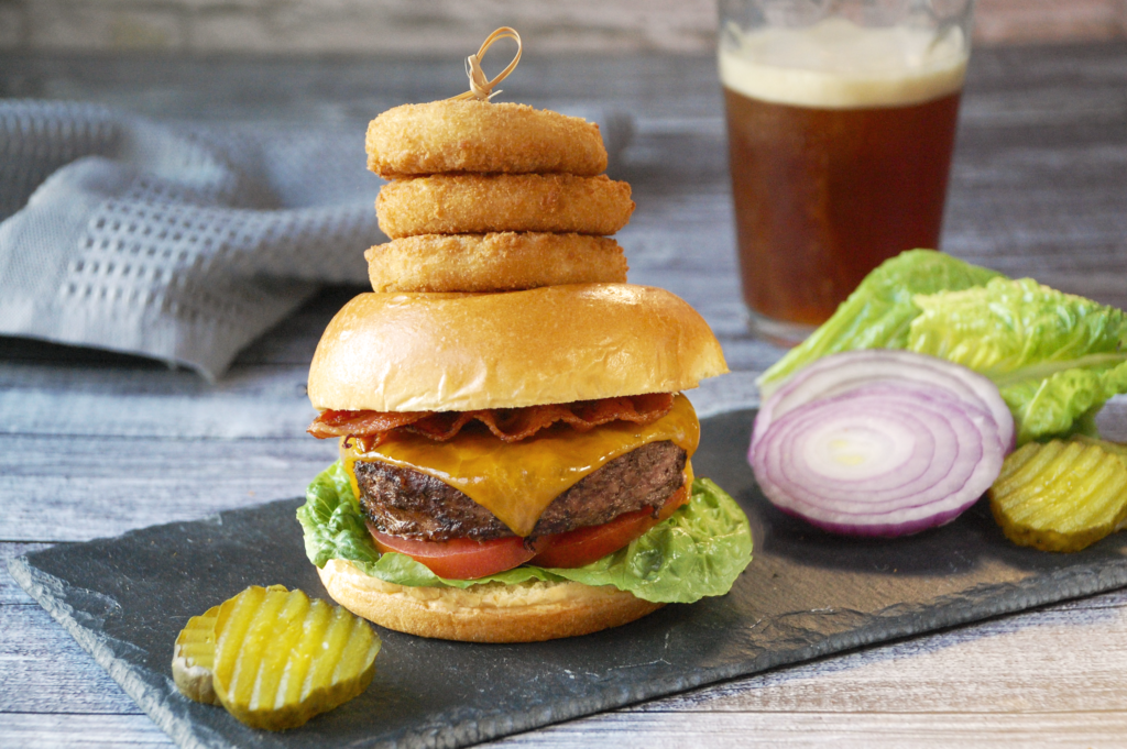 Green Giant Bacon Cheeseburger with Veggie Rings