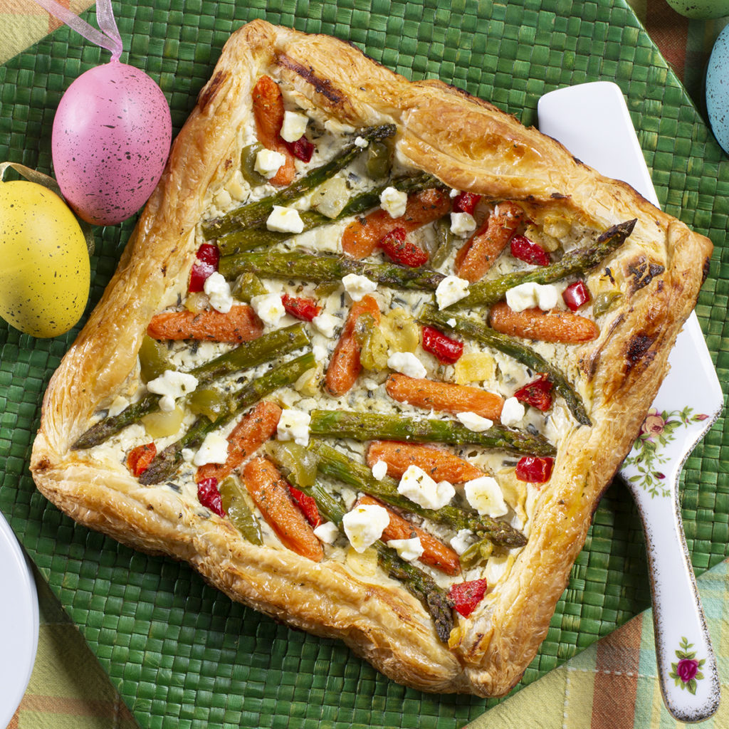 Spring Mediterranean Vegetable Tart-Easter