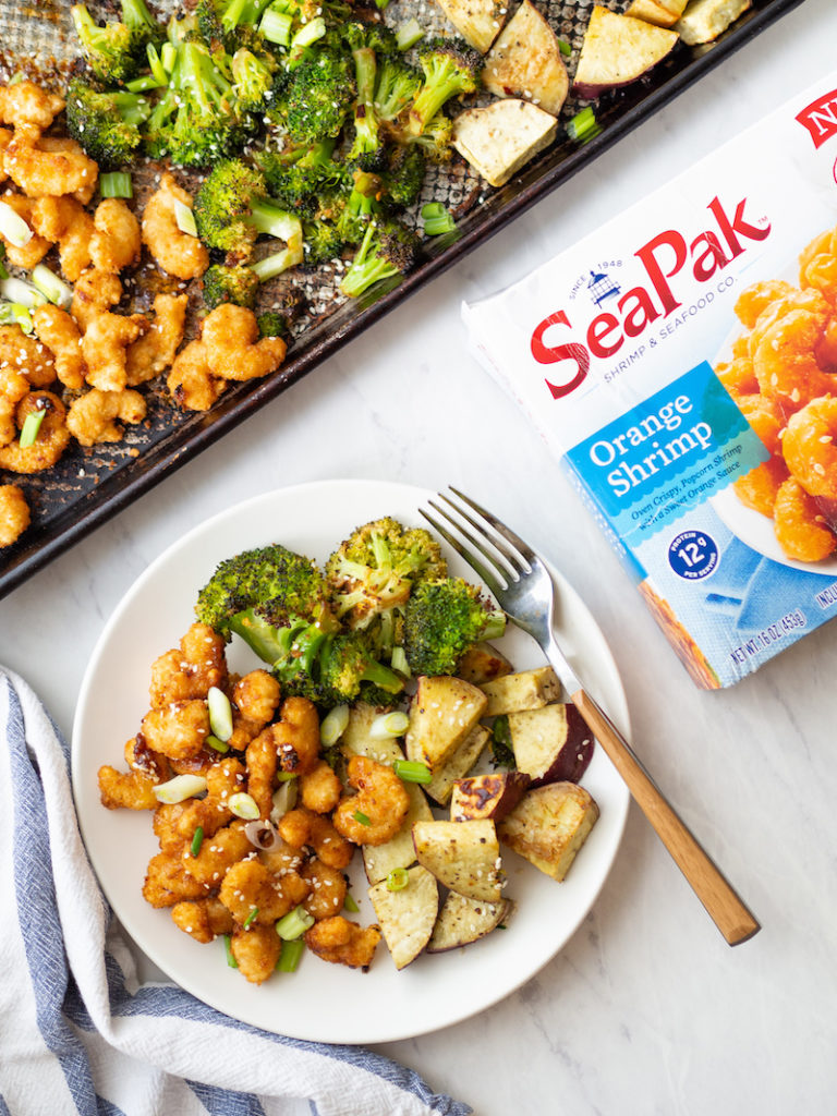 SeaPak Orange Chicken Sheet Pan