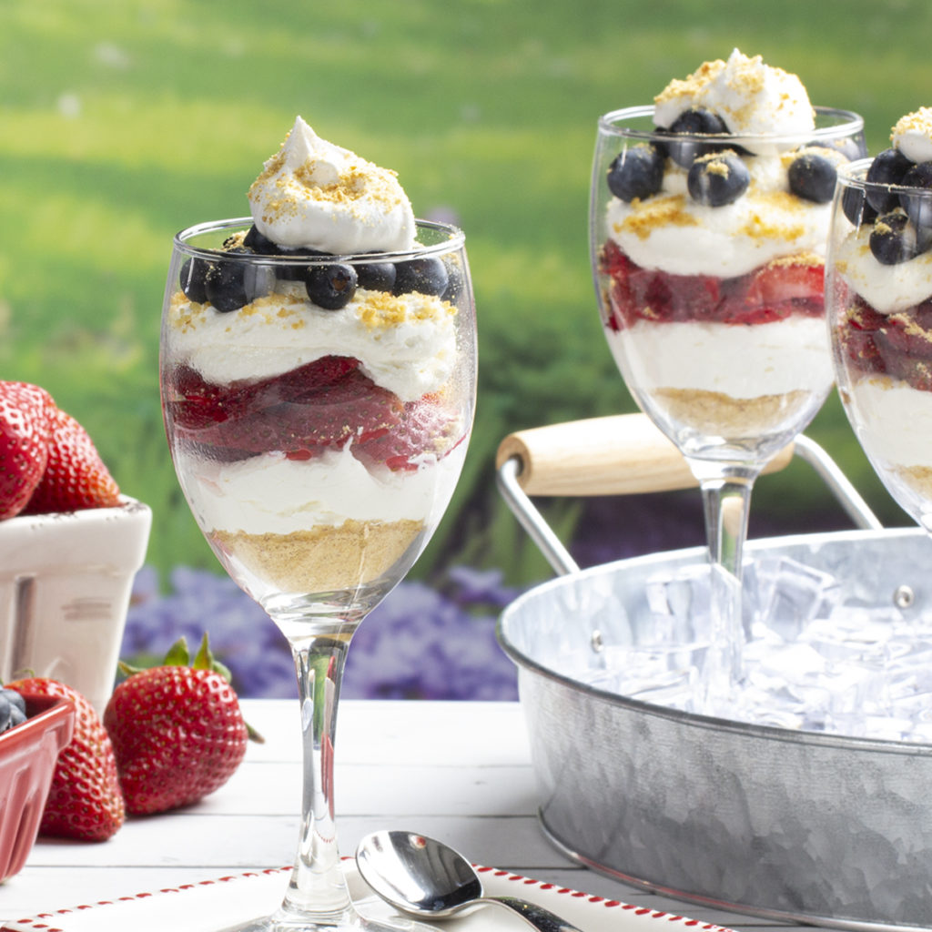 MFTK Star Spangled No-Bake Cheesecake Parfaits