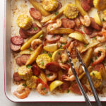 shrimp boil sheet pan dinner from Land O'Lakes