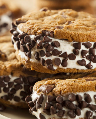 Chocolate Chip Cookie Ice Cream Sandwichndiwch