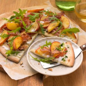 Wewalka Peach and Ricotta Pizza