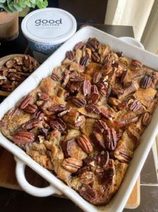 Choosing Balance Overnight Maple Pecan French Toast