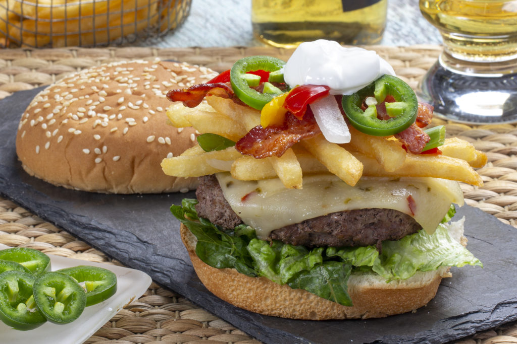 Nacho Fries Topped Cheeseburger