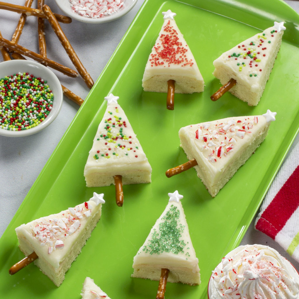 Peppermint Christmas Tree Cookies