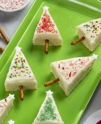 Peppermint Christmas Tree Cookies