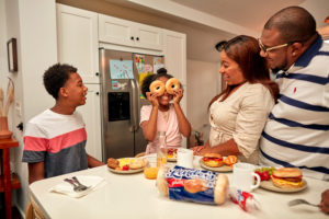 Family with Lender's Bagels