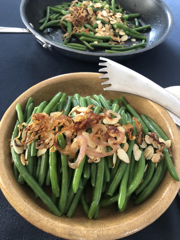 Green Bean Shallot Almonds