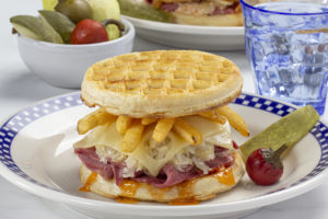 Waffle Reuben Sandwiches