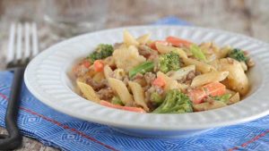 Green Giant Weeknight Sausage & Cheesy Vegetable Penne Pasta
