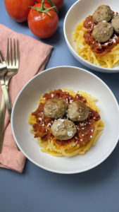 Chef Jamie Squash Spaghetti and Meatballs