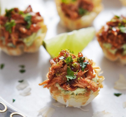Chipotle Chicken Mini Tostadas