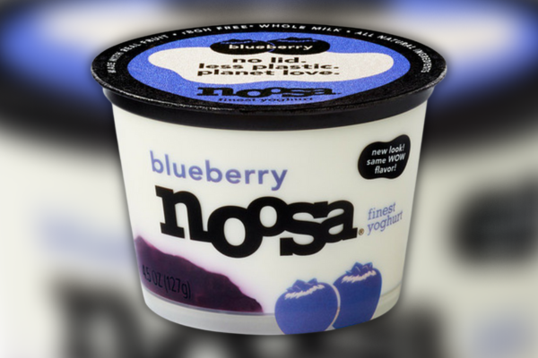 Close up image of a container of Blueberry Noosa Yoghurt