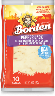Borden Sliced Pepper Jack Cheese
