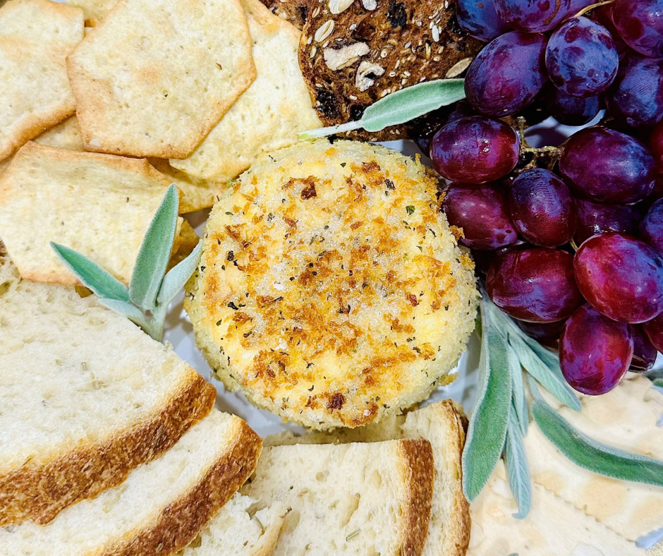 Air fried boursin cheese