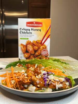 Crispy Honey Chicken Lettuce Cups