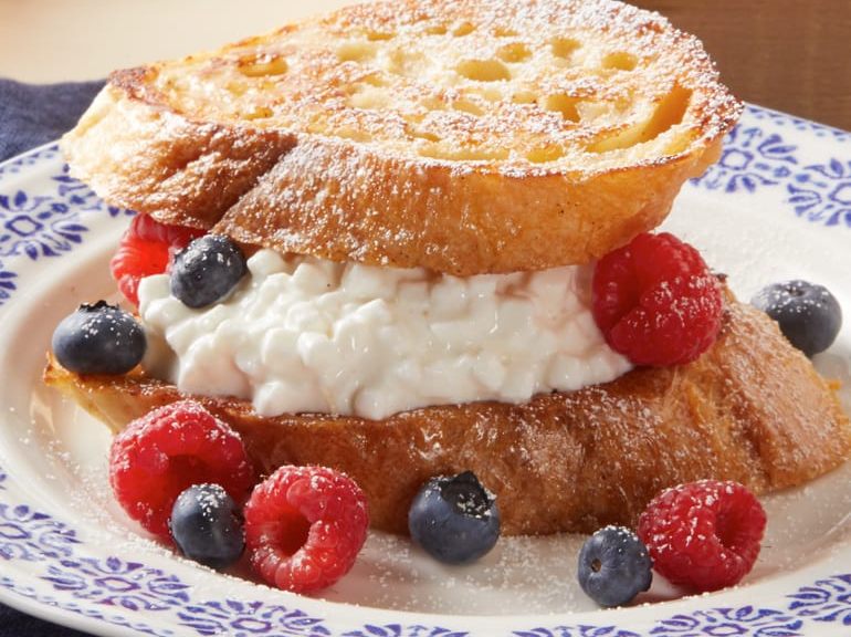 Daisy Berry Cottage Cheese Stuffed French Toast