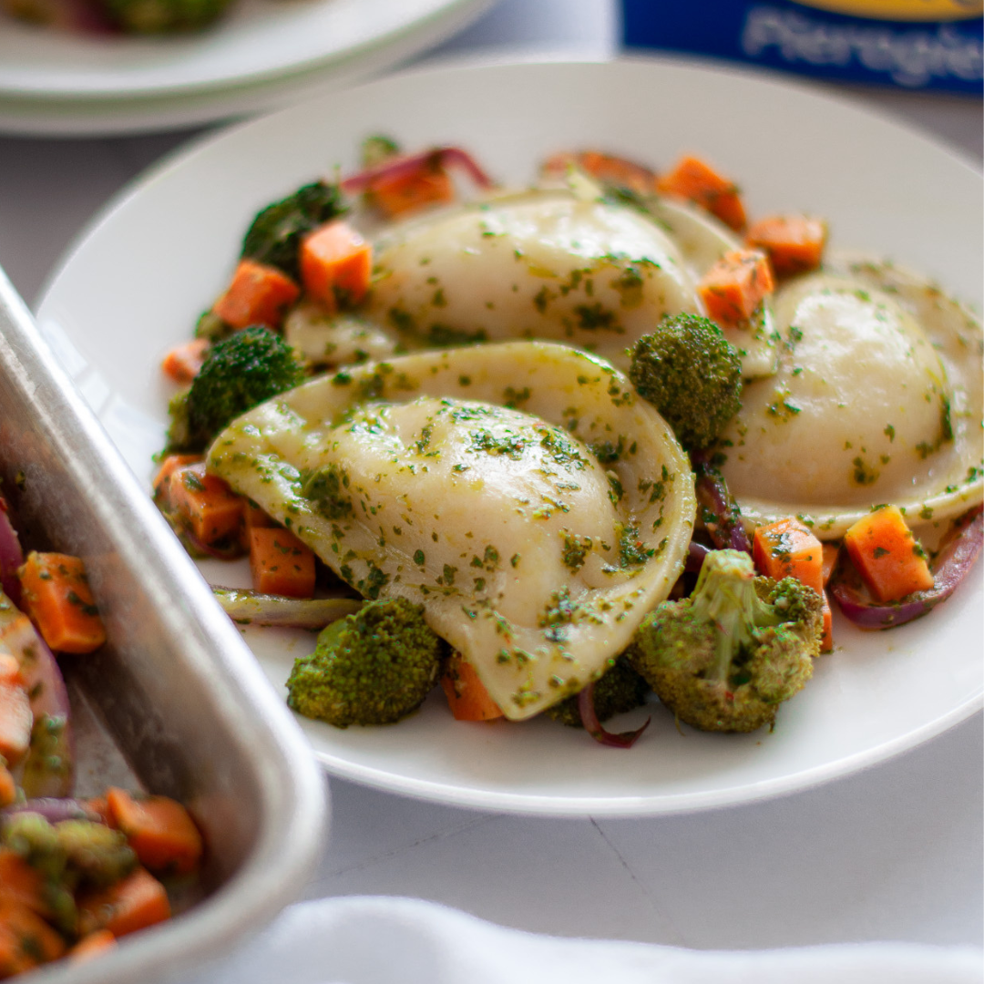 Chimichurri Pierogies with Roasted Veggies | Easy Home Meals