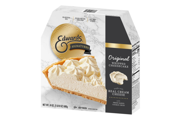 A container of Edwards Signatures Original Whipped Cheesecake