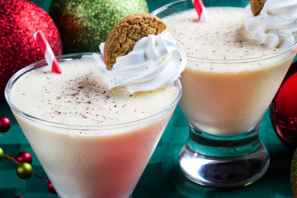 two glasses of eggnog