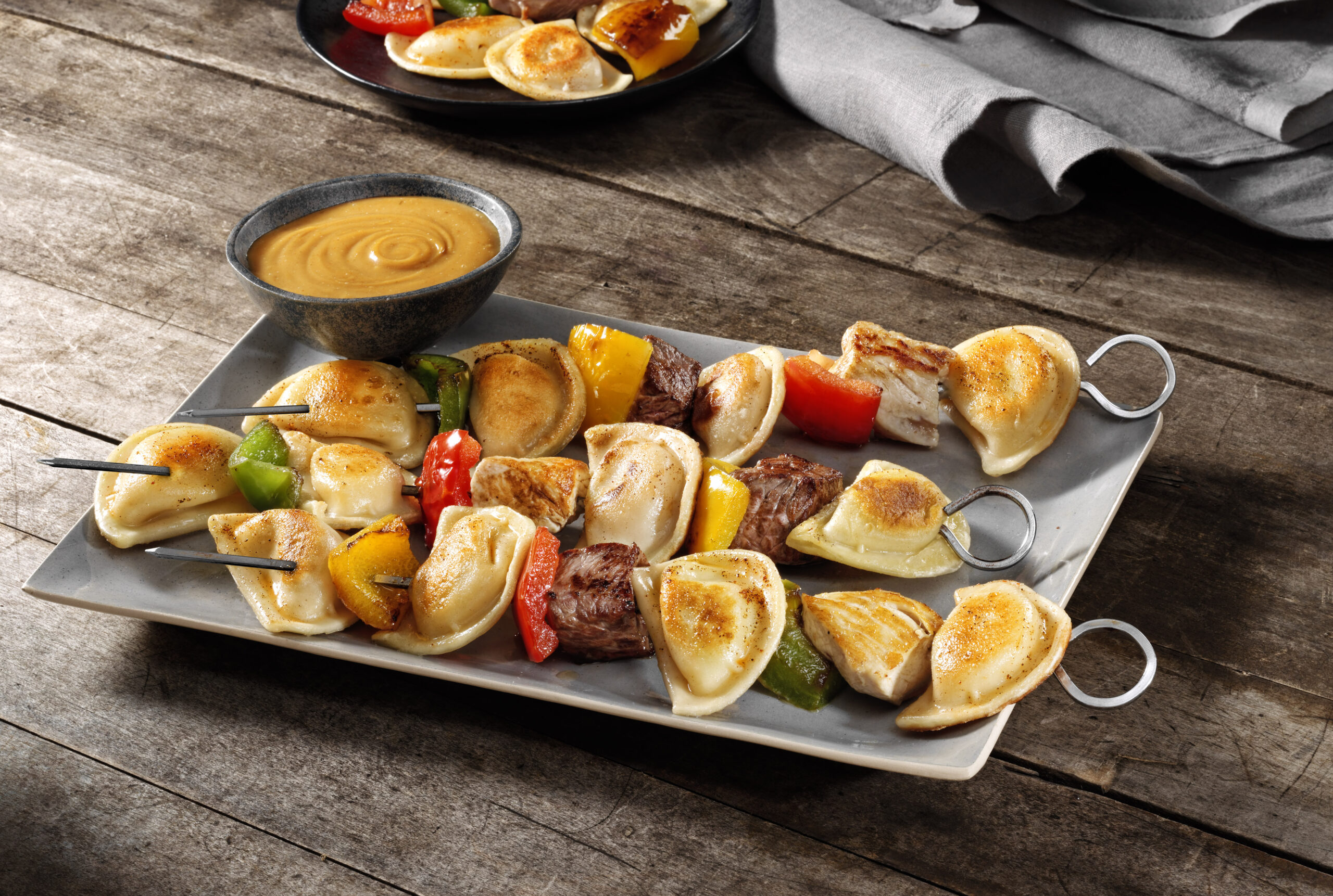 Grilled Mini Pierogy Kabobs Recipe - Easy Home Meals