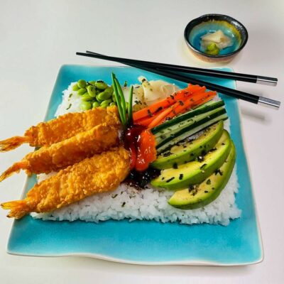 Karen Deconstructed Shrimp Sushi Roll