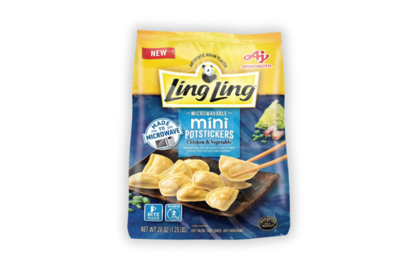 Bag of Ling Ling mini chicken and vegetable potstickers