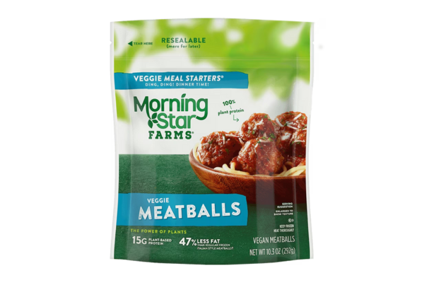Bag of frozen vegetable meatballs