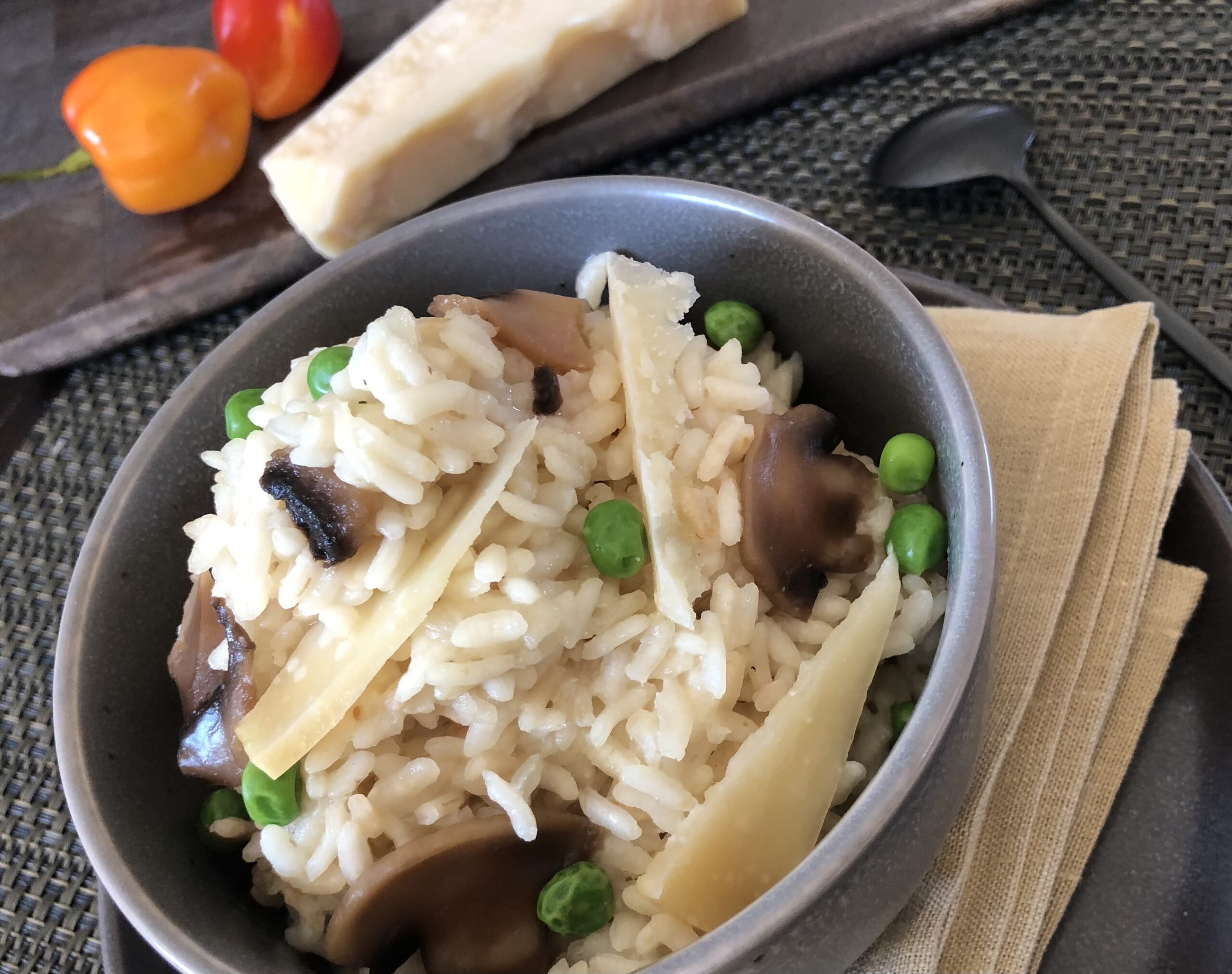 Creamy Mushroom & Pea Risotto with Parmesan Easy Home Meals