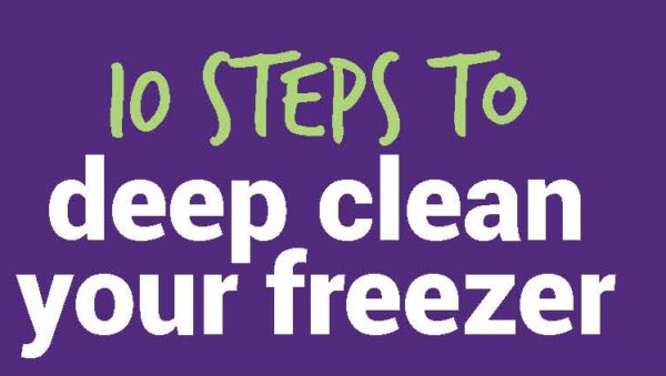 Infographic on how to deep clean your freezer