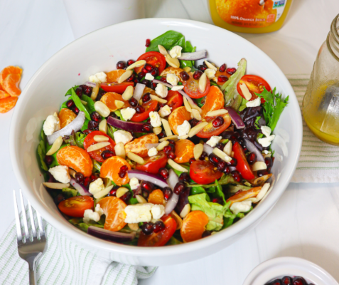 A bowl of colorful salad