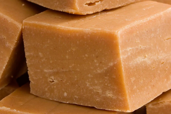 zoomed in image of a fudge block