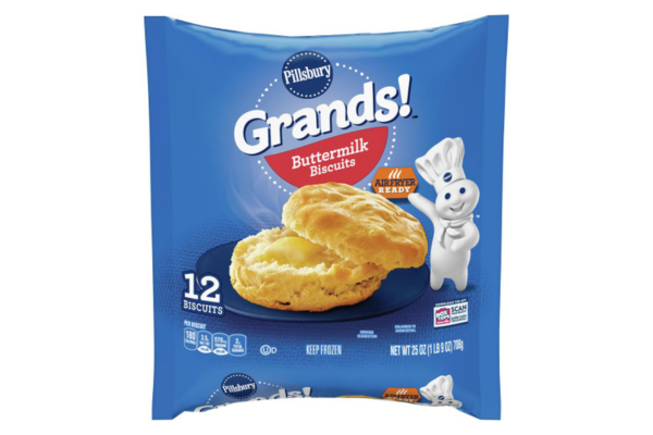 bag of frozen Pillsbury Grands Buttermilk Biscuits