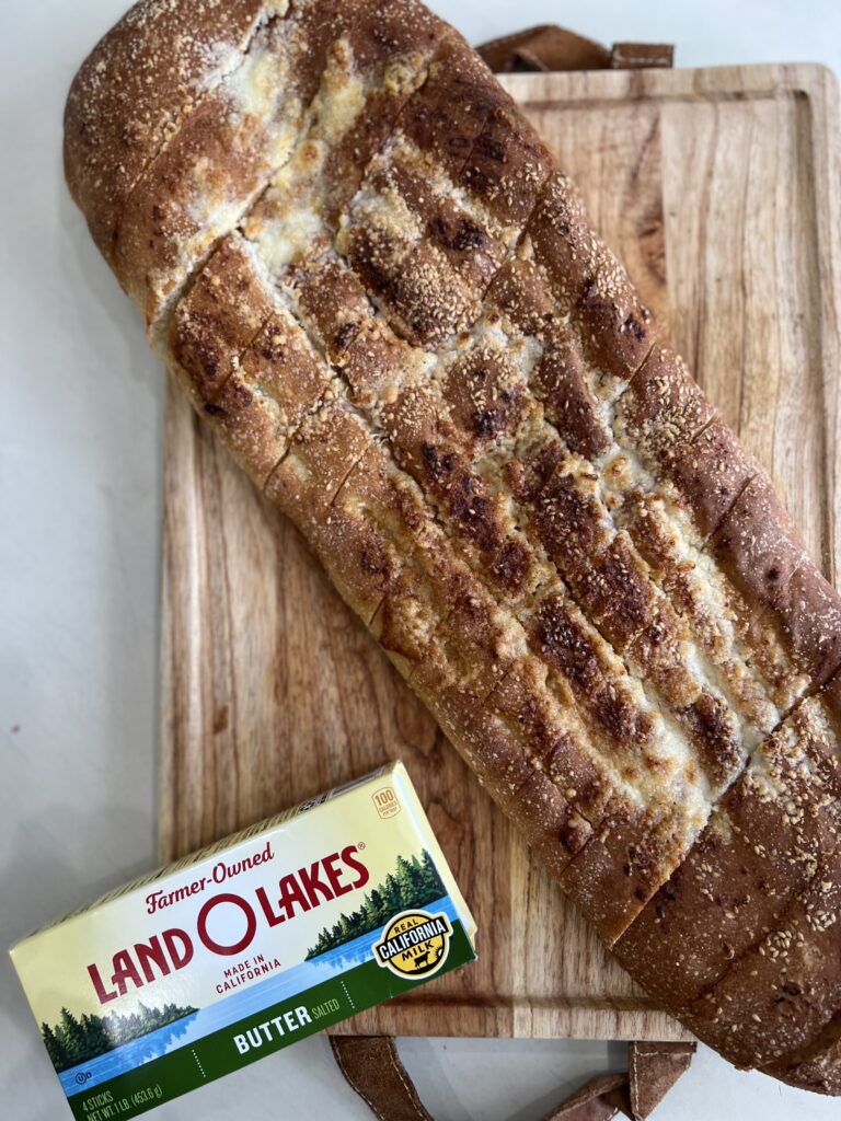 Prep and Rally Cheesy Miso Garlic Bread