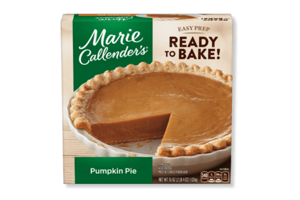 a box of marie callender's frozen pumpkin pie