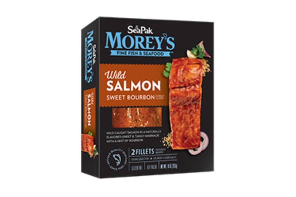 Package of frozen salmon