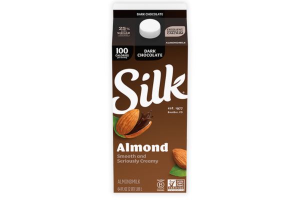 Carton of Silk Dark Chocolate Almond Milk