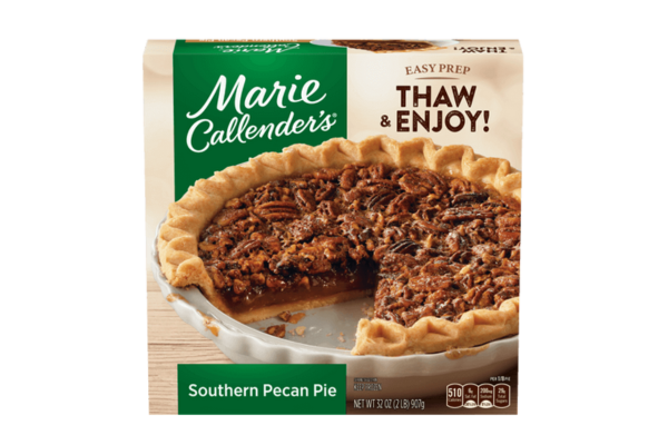 A box of marie callender's southern pecan pie