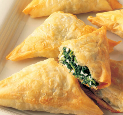 Spanakopita (Spinach & Cheese Phyllo Triangles)