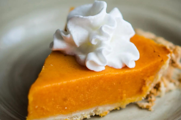 a slice of sweet potato pie 